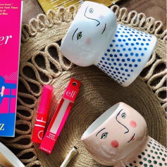 NEW Opalhouse Tan Stoneware Face Planter 4” - Picture 7 of 11